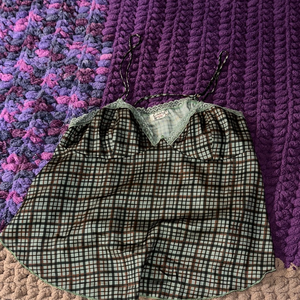 Free people Plaid Camisole Top